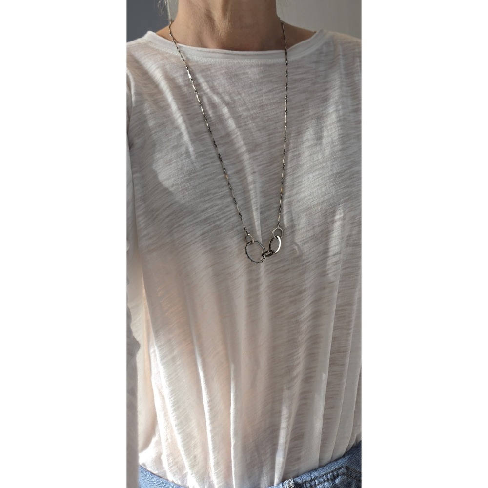 Elizabeth And James .925 Designer Necklace. Edgy, Boho. Gear Metal Design. 30... - Picture 5 of 6